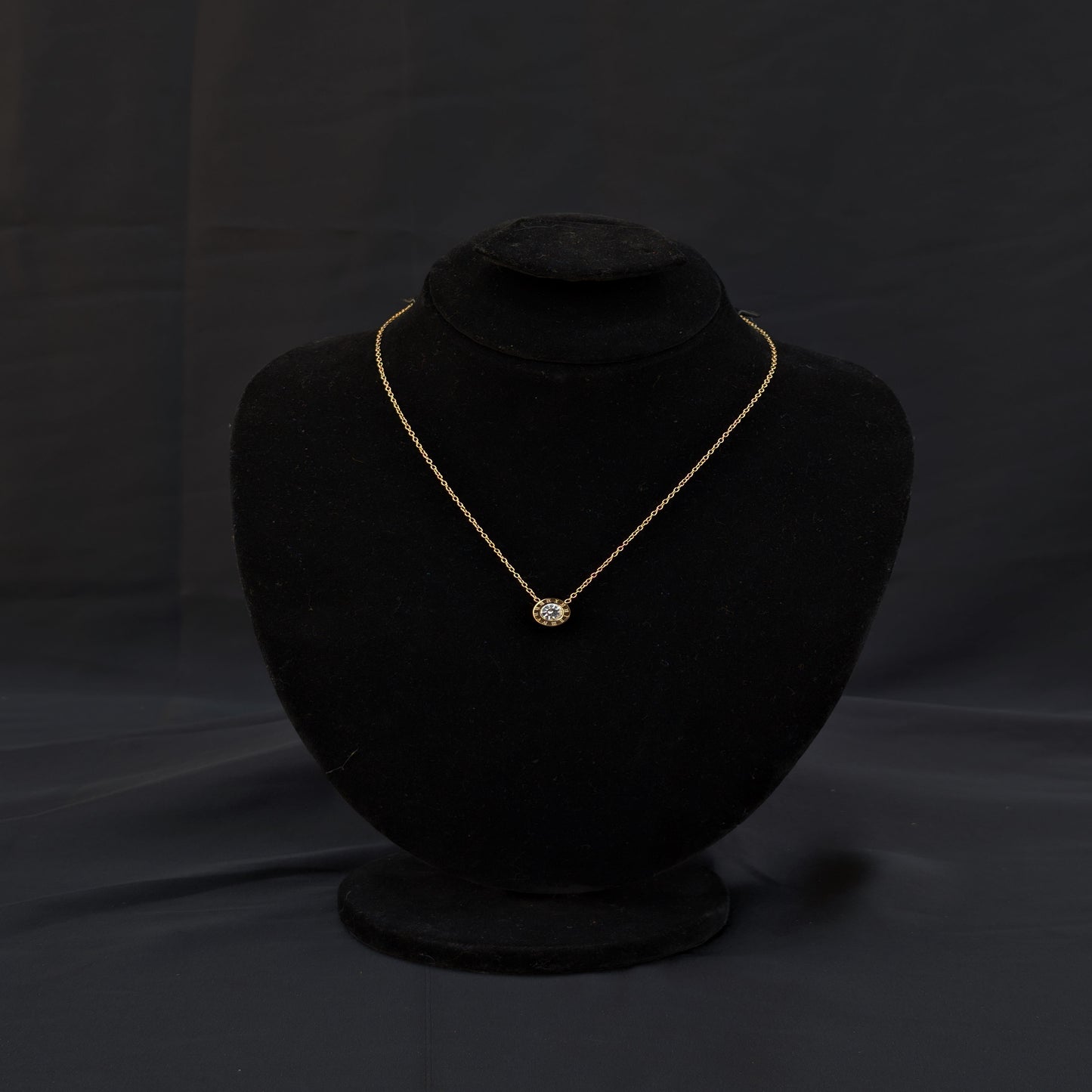 ✨Branded Golden Stainless Steel Roman White Stone Necklace✨