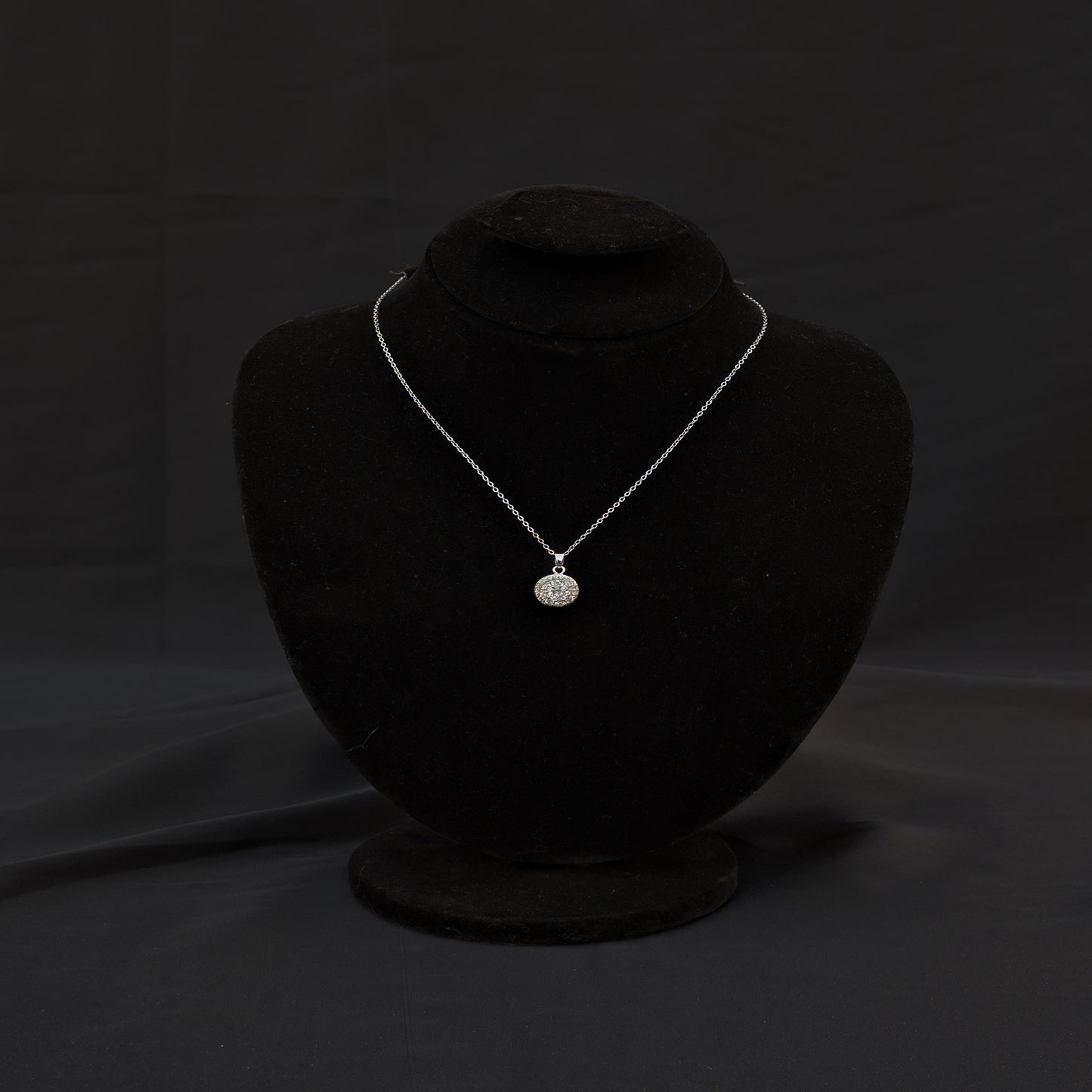 ✨Branded Silver Stainless Steel Spinning Stone Necklaces✨