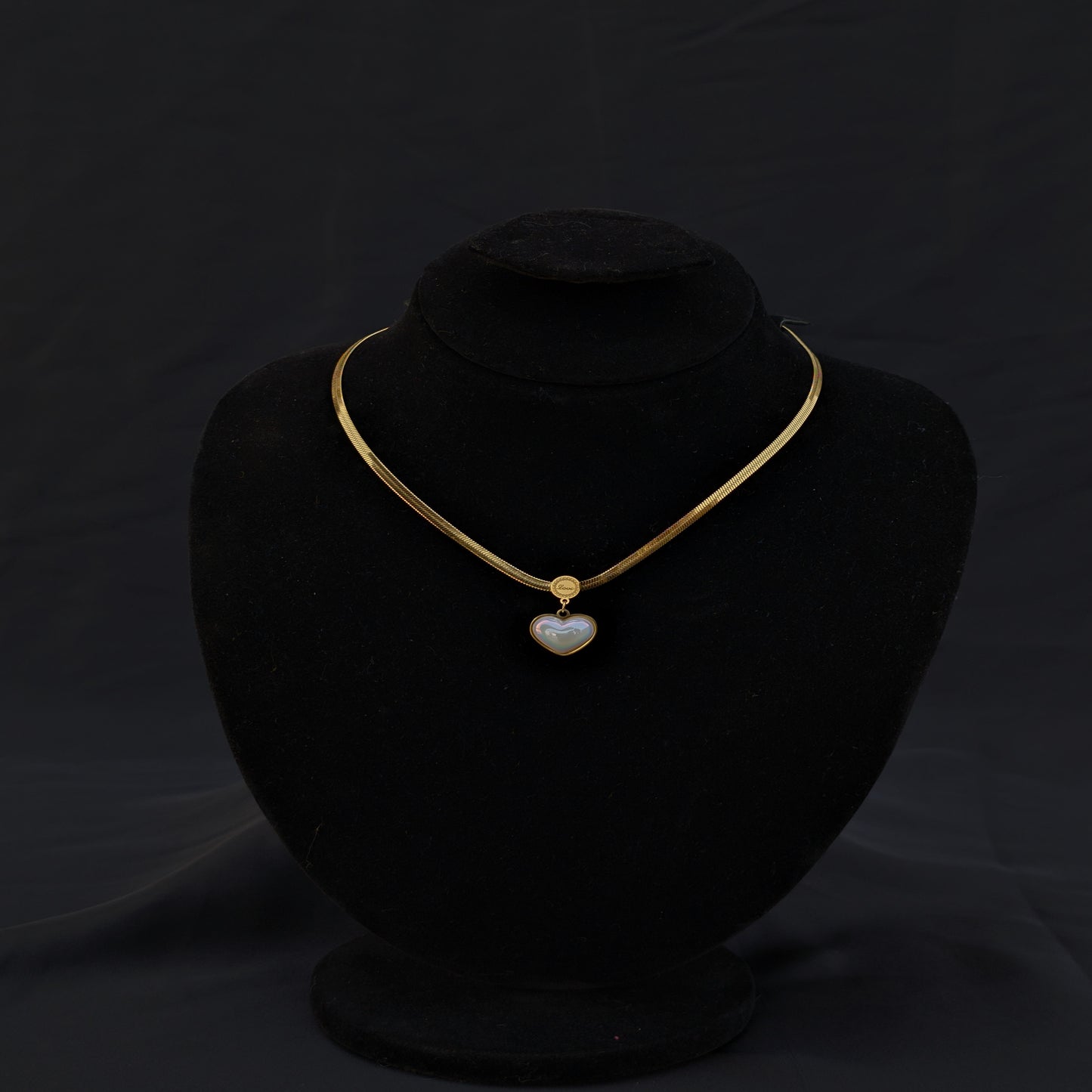 ✨White Heart 🤍 Stone Stainless Steel Necklace✨