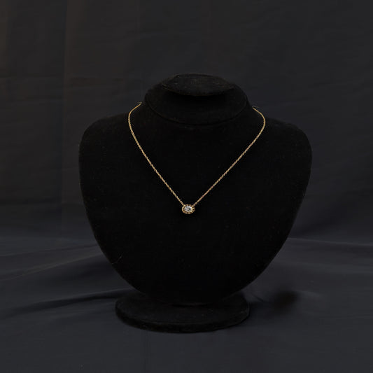 ✨Branded Golden Stainless Steel Roman White Stone Necklace✨