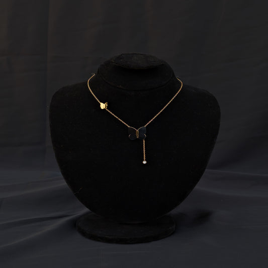 ✨Golden Black Butterfly 🦋 Stainless Steel Neckless✨