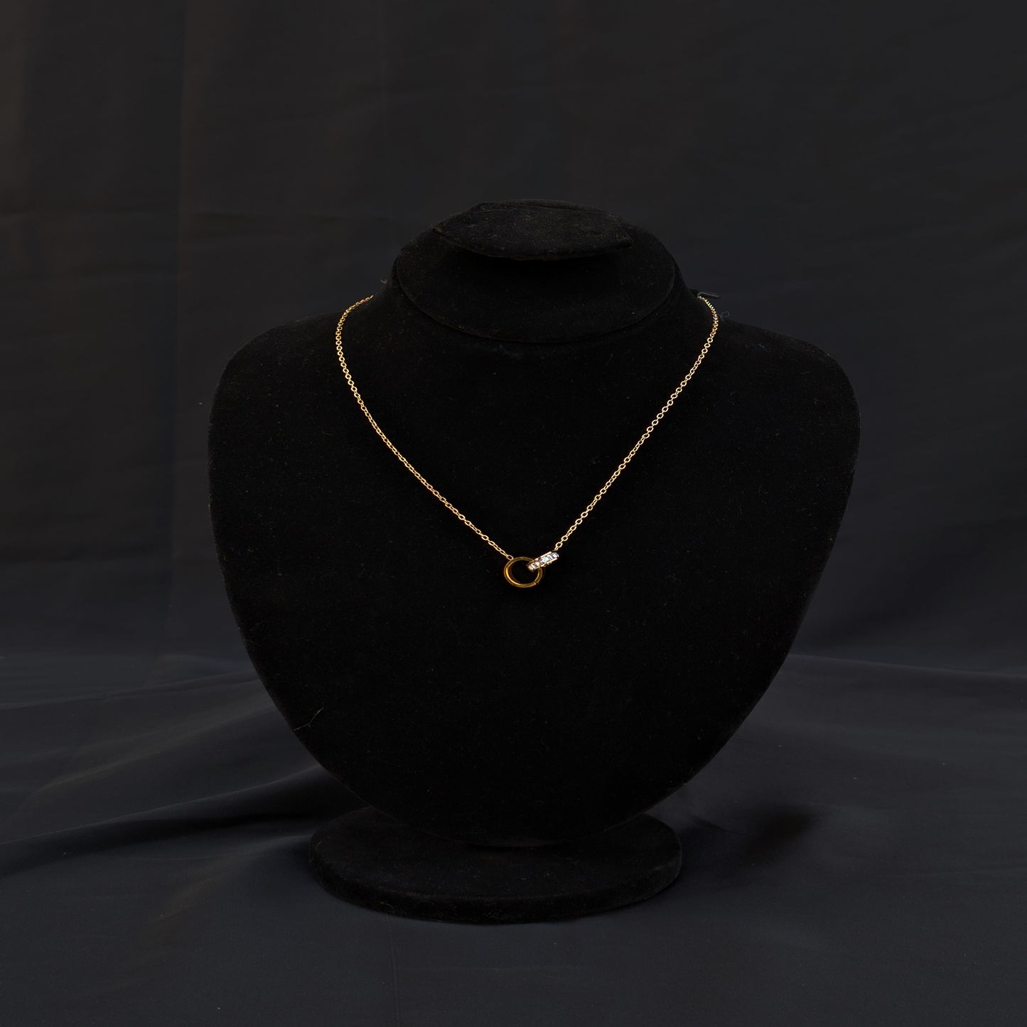 ✨Branded Golden Stainless Steel Double Rings Necklace✨