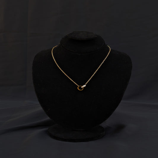 ✨Branded Golden Stainless Steel Double Rings Necklace✨