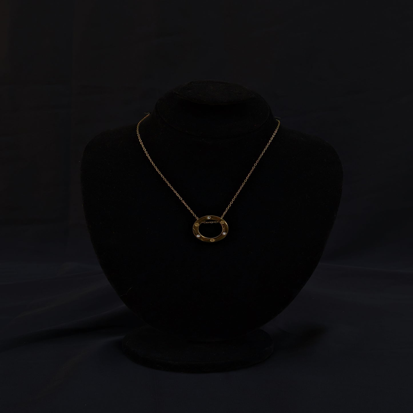 ✨Golden Stainless Steel Circle Necklace✨