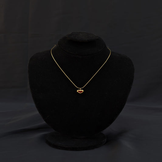 ✨Branded Golden Stainless Steel Red Heart Necklace✨
