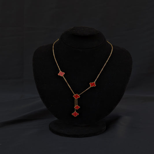 ✨Red Clover Golden Stainless Steel Necklace✨