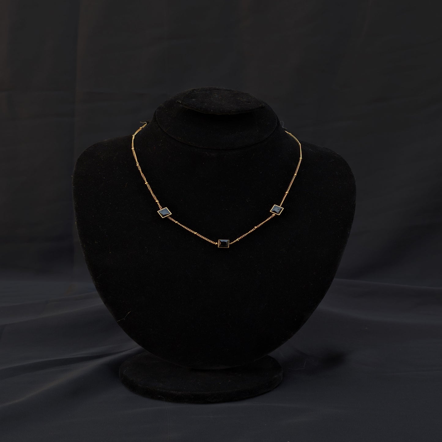 ✨Branded Green/Black/White Stone Stainless Steel Neckless✨